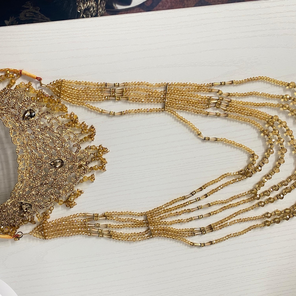 Elegant Gold Beaded Necklace